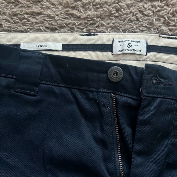 Two Pairs of ASOS Chinos -navy and khaki - Picture 15 of 16